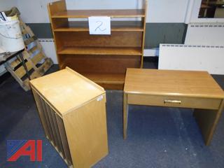 (3) Wooden Cabinets